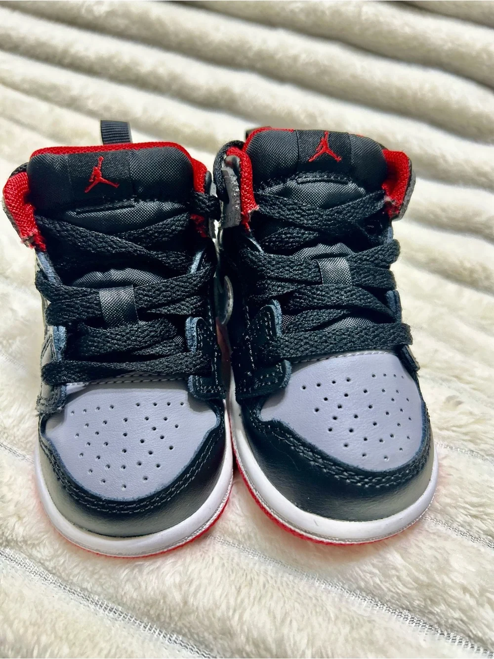 Air Jordan 1 Mid Bred Shadow Unisex Baby/Toddler Sz 4C DQ8425-006 NWOB